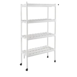 Hydroponisk Plantekasse, Selvvandingssystem, Pladsbesparende Design,HVID, Stor