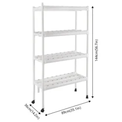 Hydroponisk Plantekasse, Selvvandingssystem, Pladsbesparende Design,HVID, Stor