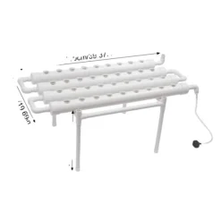 Hydroponisk Plantesystem, 3-lags Design, 108 Plantepladser,Hvid