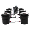 Hydroponisk System, 7 Pot Vækstkapacitet, Høj Effektivitet Luftpumpe,sort