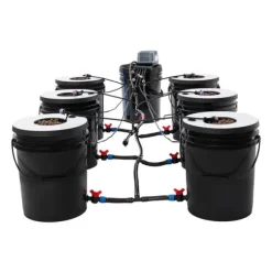Hydroponisk System, 7 Pot Vækstkapacitet, Høj Effektivitet Luftpumpe,sort