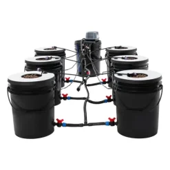 Hydroponisk System, 7 Pot Vækstkapacitet, Høj Effektivitet Luftpumpe,sort