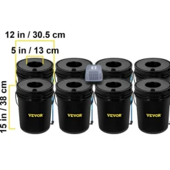 Hydroponisk System, Dybde Vand Kultur, Flere Spand Muligheder,Direkte 8Stk