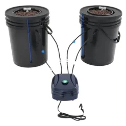 Hydroponisk System, 5-Gallon Kapacitet, Inkluderer Luftpumpe,sort