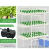 Hydroponisk System Vækstsæt, 3-Lags Design, 108 Plantepladser, Inkluderer Vandpumpe