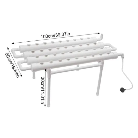 Hydroponisk Vækstsæt, 36 Plantepladser, Nem Installation,HVID
