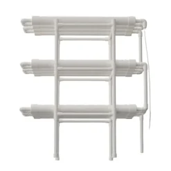Hydroponisk Vækstsæt, 3-Lags System, 108 Plantepladser,HVID