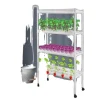Hydroponisk vækststand, 108 plantepladser, 4 niveauer, maksimal belastning 15 kg, gulvmonteret design