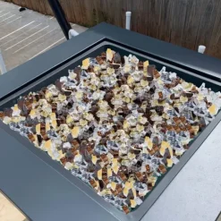 Ildglas 10 LBS, 1/2-tomme Pejsesten, Kobber Guld Klare til Bålsted