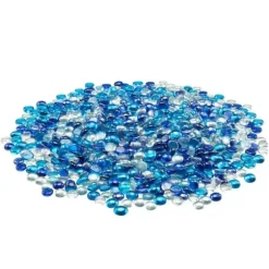 Ildglassten 10LBS, 3/4-tommer Runde, til Bålplads, 3 Farver