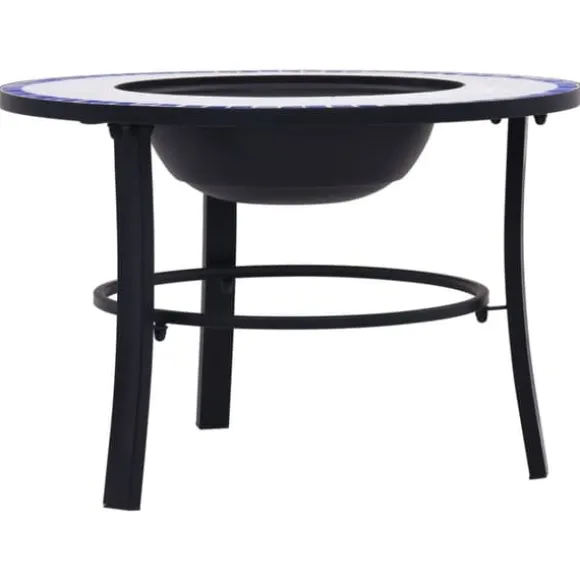 Ildsteder - Living bålfad mosaik 68 cm keramik blå og hvid