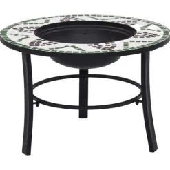 Ildsteder - Living bålfad mosaik 68 cm keramik grøn