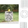 Ildsteder - Living gabion-bålkurv Ø 50 cm galvaniseret jern