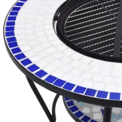 Ildsteder - Living mosaikbord keramik blå og hvid