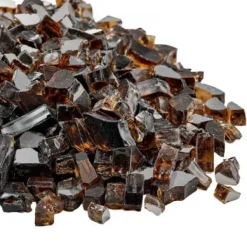 Ildstedsglas, Reflekterende Knust Hærdet Glas 12,7 mm, Kobber, Højtemperaturbestandig