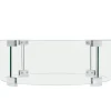 Ilægger til bålfad, 435 x 170 mm rundt glasflammeskjold, 6 mm hærdet glas til propan og gas. Perfekt til udendørs gårdhaver.