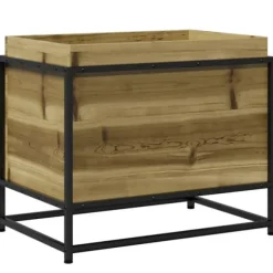 Imprægneret fyrretræ plantekasse 60x40x50 cm - Robust og dekorativ | Størrelse: 60x40x50 cm