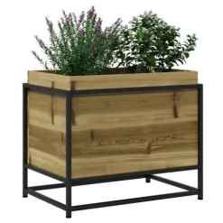 Imprægneret fyrretræ plantekasse 60x40x50 cm - Robust og dekorativ | Størrelse: 60x40x50 cm