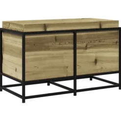 Imprægneret fyrretræs plantekasse - Dekorativ til have og altan | Størrelse: 80x40x50 cm