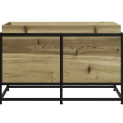 Imprægneret fyrretræs plantekasse - Dekorativ til have og altan | Størrelse: 80x40x50 cm