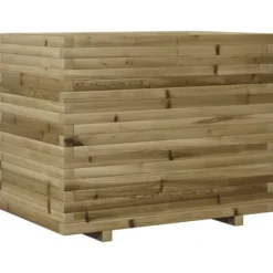 Imprægneret plantekasse i fyrretræ - Dekorativ til have og altan | Størrelse: 90x60x72 cm