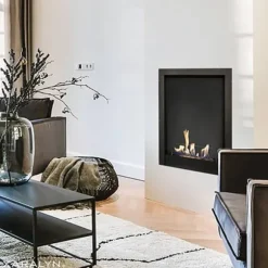 Indbygningsenhed M bioethanol indbygningsovn - Sikker åben ild - 2,5 KW varme