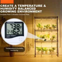 Indendørs drivhus med Grow Light 4 etager, 180W, 59,1, planteregale, optimal belysning, hurtig vækst.