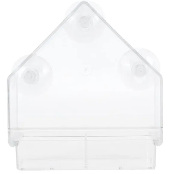 Indendørs Udendørs Hængende Fuglefoderautomat PS Transparent Fuglefoderværktøj til Fodring af Små Fugle