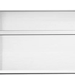 Indgangsoverdækning 89×122 cm – polycarbonat buet tag, UV-beskyttelse, hvid