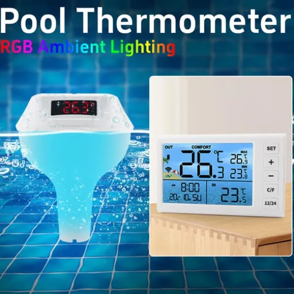 INF Flydende pooltermometer med LED-display, TS-PL01