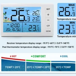 INF Flydende pooltermometer med LED-display, TS-PL01