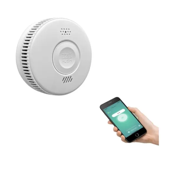 INF Smart WiFi Røgdetektor / Brandalarm med 3 års batterilevetid Hvid 0