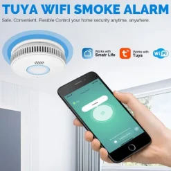 INF Smart WiFi Røgdetektor / Brandalarm med 3 års batterilevetid Hvid 0