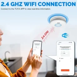 INF Smart WiFi Røgdetektor / Brandalarm med 3 års batterilevetid Hvid 0