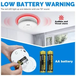 INF Smart WiFi Røgdetektor / Brandalarm med 3 års batterilevetid Hvid 0