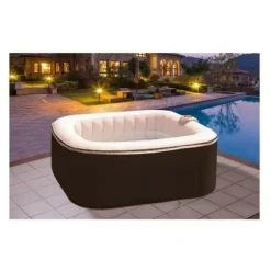 Inflatable Spa Sunspa Firkantet Sort 4 personer (155 x 155 x 65 cm)