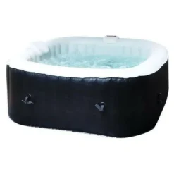 Inflatable Spa Sunspa Firkantet Sort 4 personer (155 x 155 x 65 cm)