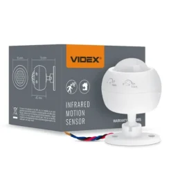 Infrarød bevægelses- og lyssensor 1200W IP20 bevægelig Videx