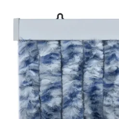 Insektgardin 100 x 220 cm blå hvid og sølvfarvet - Insektgardin - Insektgardiner - Home & Living