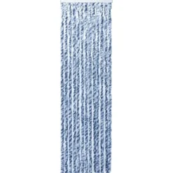 Insektgardin 56 x 185 cm blå hvid og sølvfarvet - Insektgardin - Insektgardiner - Home & Living