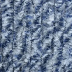 Insektgardin 56 x 185 cm blå hvid og sølvfarvet - Insektgardin - Insektgardiner - Home & Living