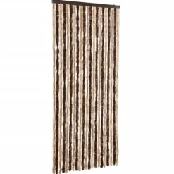 Insektgardin i chenille - Beskyt mod insekter | Farve: Beige og lysebrun | Størrelse: 90 x 220 cm