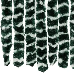 Insektgardin i chenille - Fluenet gardin | Farve: Grøn og hvid | Størrelse: 90x220 cm