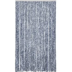 Insektgardin i chenille - Beskytter mod insekter | Farve: Blå og hvid | Størrelse: 118x200 cm