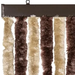 Insektgardin i chenille | Vandbestandigt og nemt at rengøre | Størrelse: 56x200 cm | Farve: Beige og lysebrun