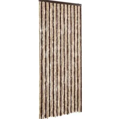 Insektgardin i chenille - Beskytter mod insekter | Farve: Beige og lysebrun | Størrelse: 100x220 cm