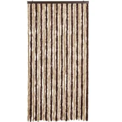 Insektgardin i chenille - Beskytter mod insekter | Farve: Beige og lysebrun | Størrelse: 100x220 cm