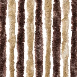 Insektgardin i chenille - Beskytter mod insekter | Farve: Beige og lysebrun | Størrelse: 100x220 cm