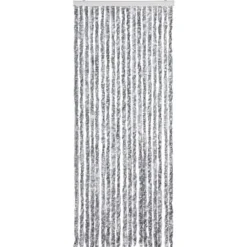 Insektgardin med chenilletråde - Myggenet til dør | Størrelse: 56x200 cm | Farve: Sølv