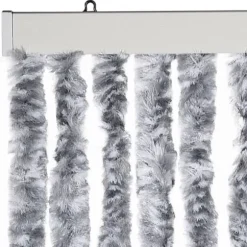 Insektgardin med chenilletråde - Myggenet til dør | Størrelse: 56x200 cm | Farve: Sølv